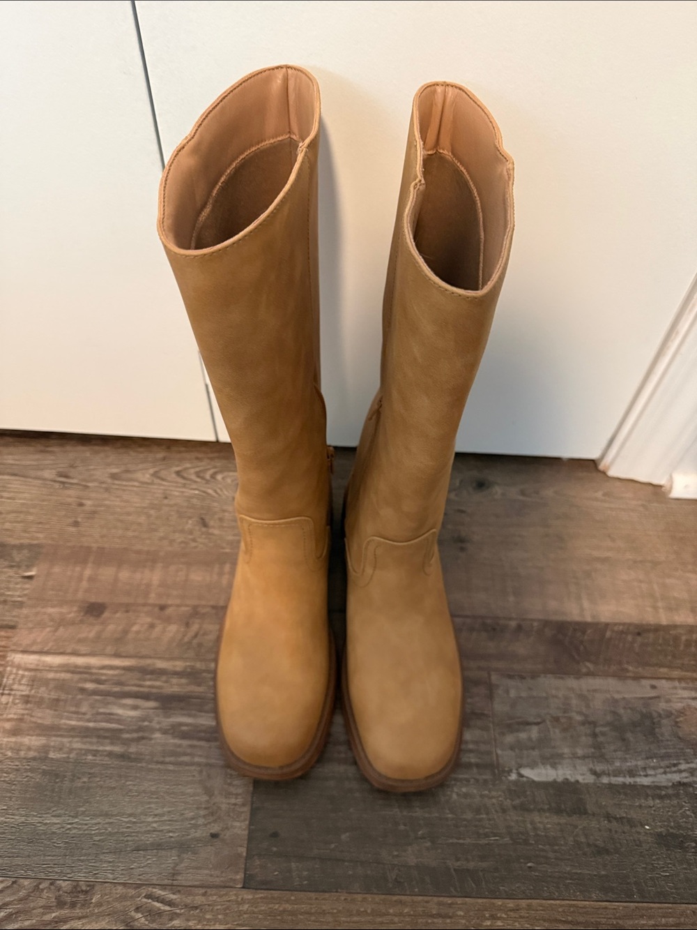 New York & Company Tall Tan Leather Knee Boots